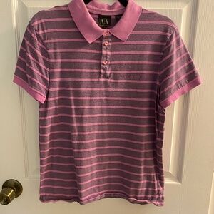 Armani Exchange Men’s Polo, Size M, Pink/Navy